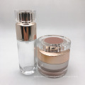 Luxury Clear Rose Gold 50Ml Glass Pump Spray Face Lotion Bottle